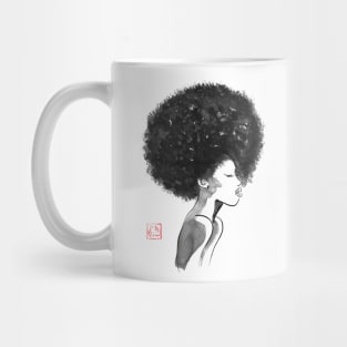 afro hair cut Mug